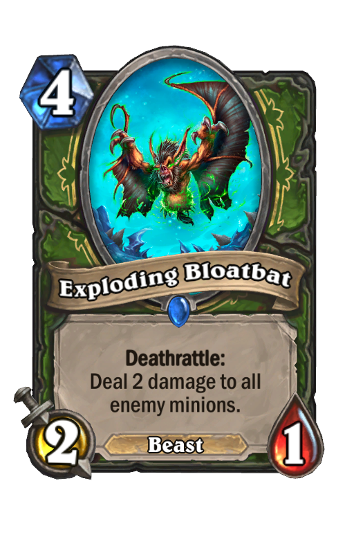 Exploding Bloatbat Hearthstone kártya