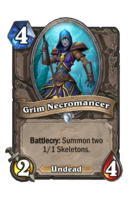 Grim Necromancer Hearthstone kártya