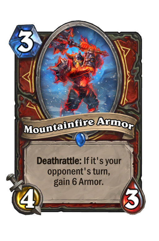 Mountainfire Armor Hearthstone kártya