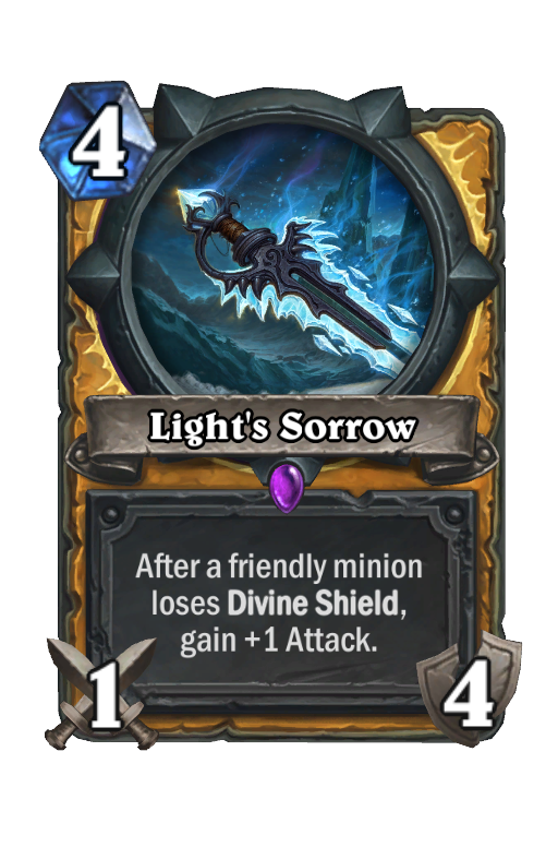 Light's Sorrow Hearthstone kártya