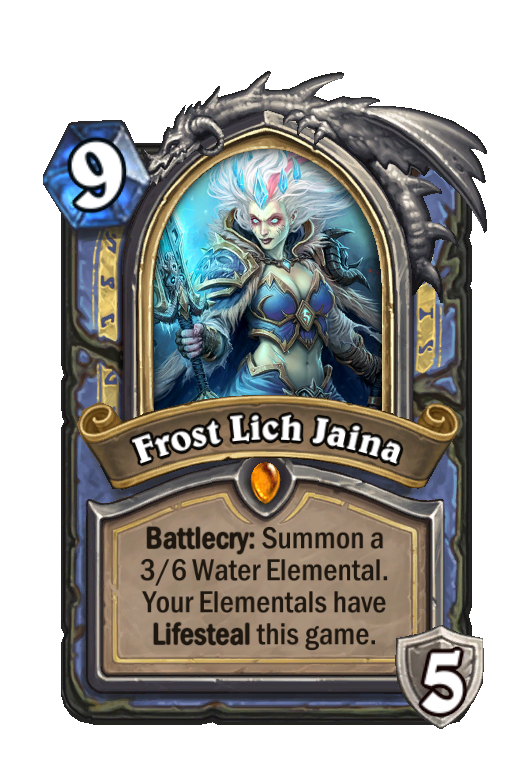 Frost Lich Jaina Hearthstone kártya