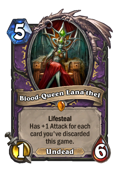 Blood-Queen Lana'thel Hearthstone kártya