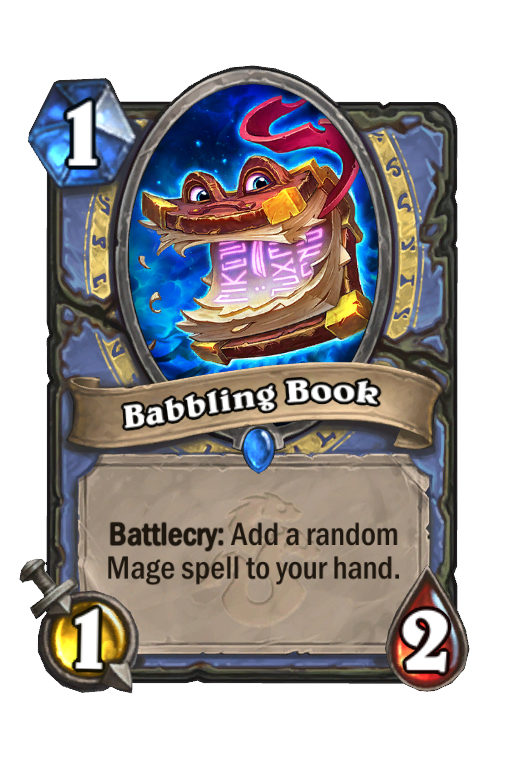 Babbling Book Hearthstone kártya