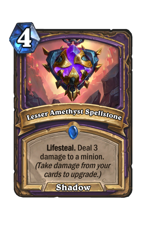 Lesser Amethyst Spellstone Hearthstone kártya