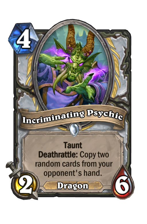 Incriminating Psychic Hearthstone kártya