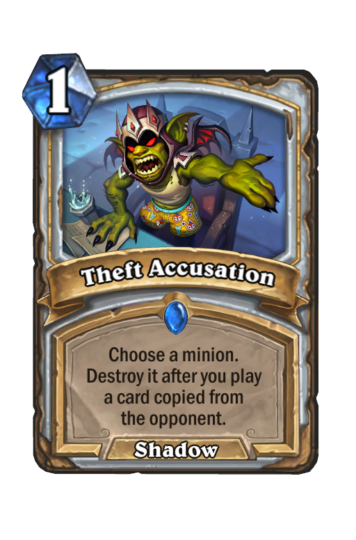 Theft Accusation Hearthstone kártya