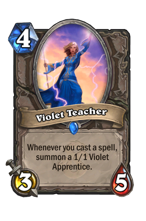 Violet Teacher Hearthstone kártya