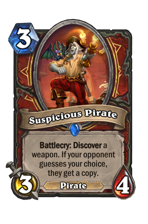 Suspicious Pirate Hearthstone kártya