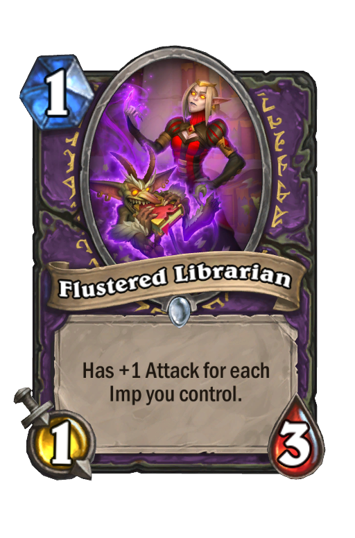 Flustered Librarian Hearthstone kártya