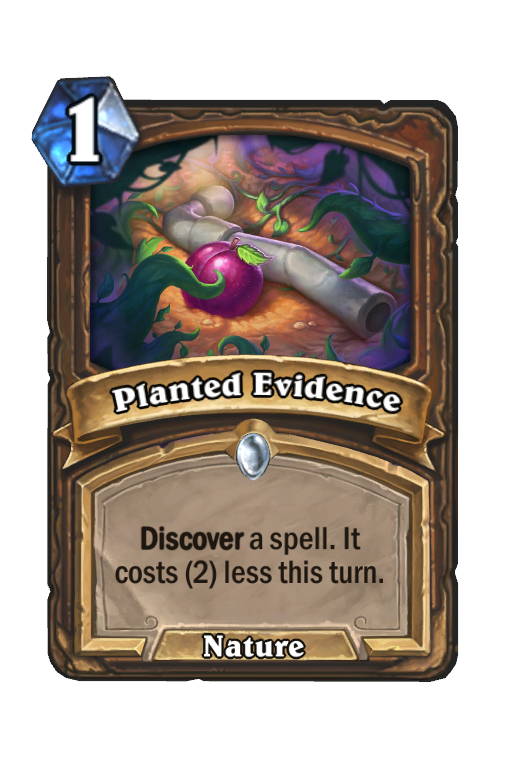 Planted Evidence Hearthstone kártya