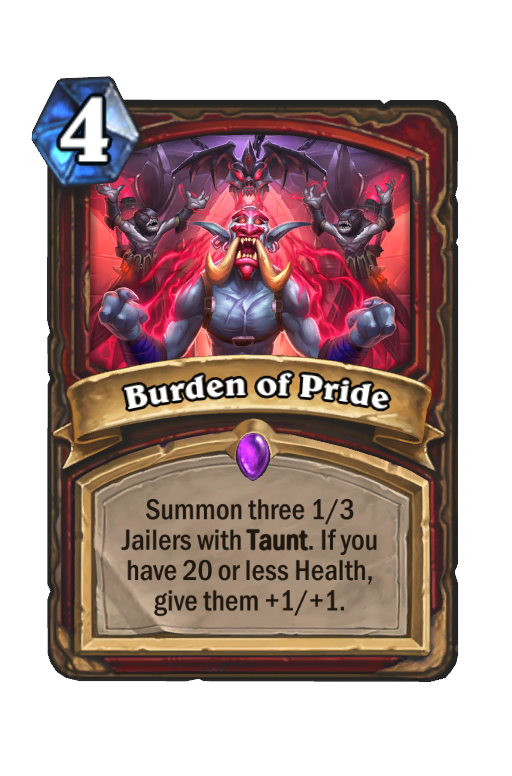 Burden of Pride Hearthstone kártya