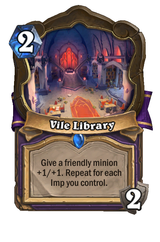 Vile Library Hearthstone kártya