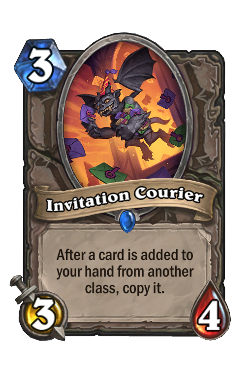 Invitation Courier Hearthstone kártya