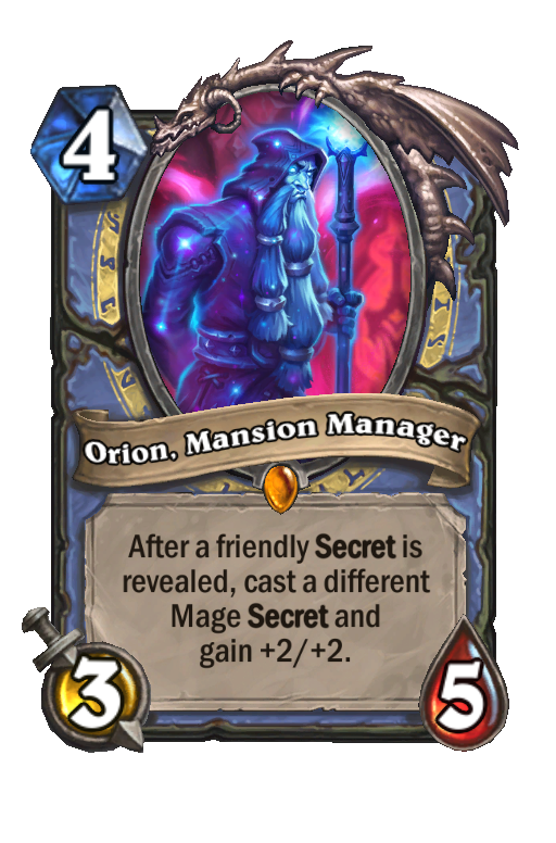 Orion, Mansion Manager Hearthstone kártya