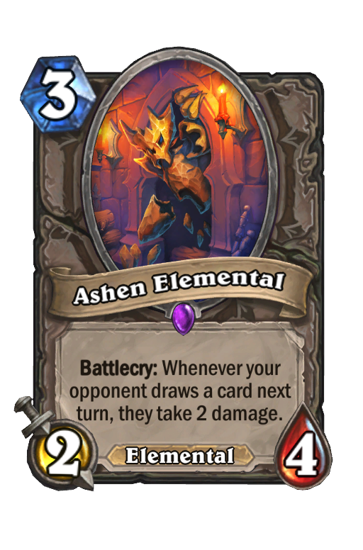 Ashen Elemental Hearthstone kártya