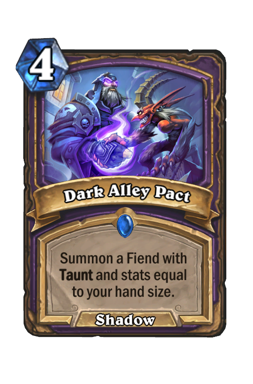 Dark Alley Pact Hearthstone kártya