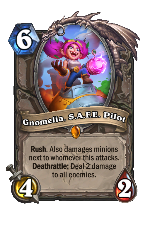 Gnomelia, S.A.F.E. Pilot Hearthstone kártya