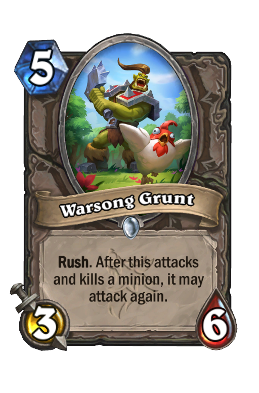 Warsong Grunt Hearthstone kártya