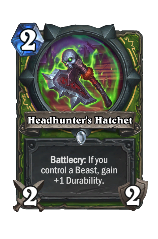Headhunter's Hatchet Hearthstone kártya