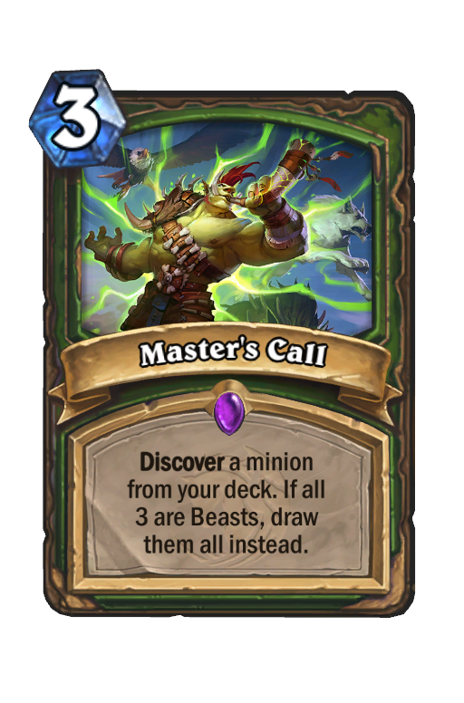 Master's Call Hearthstone kártya