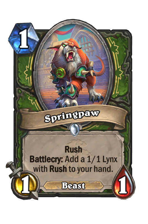 Springpaw Hearthstone kártya