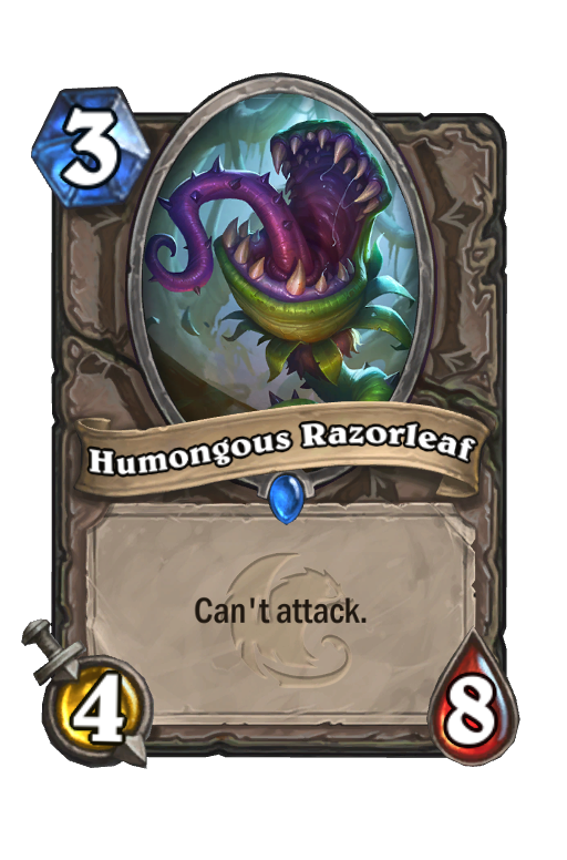 Humongous Razorleaf Hearthstone kártya