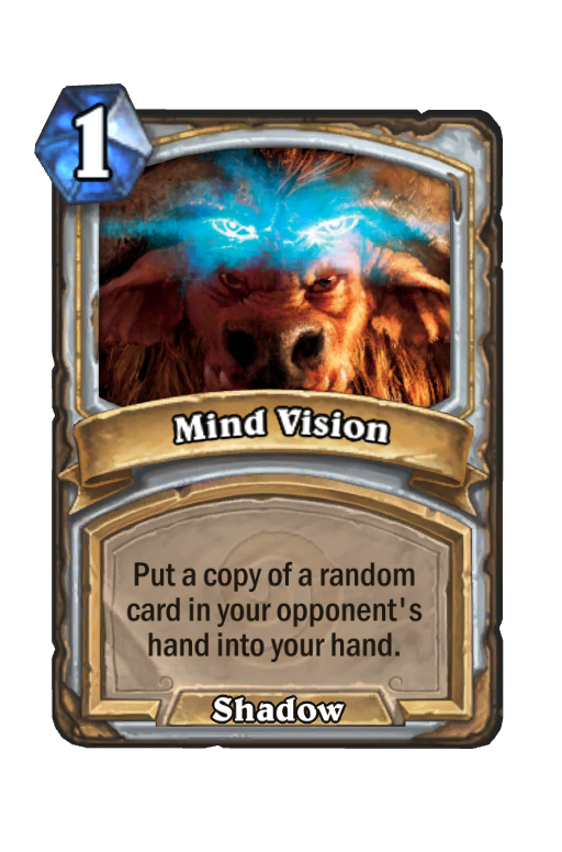 Mind Vision Hearthstone kártya