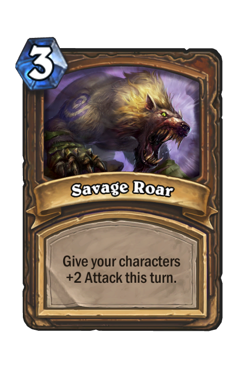 Savage Roar Hearthstone kártya