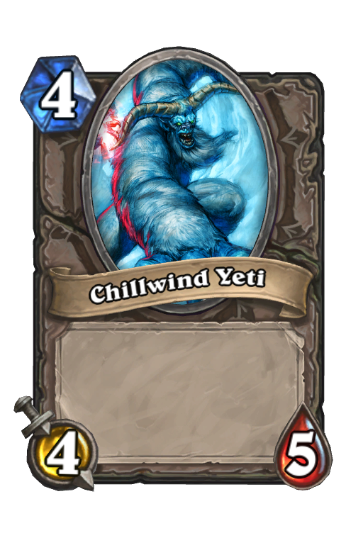 Chillwind Yeti Hearthstone kártya