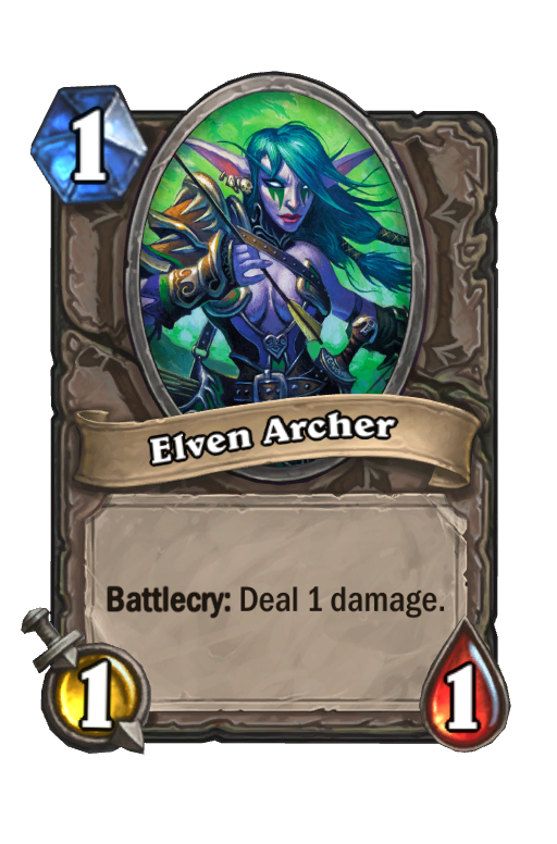 Elven Archer Hearthstone kártya