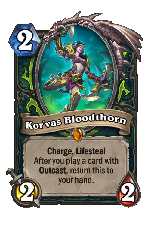 Kor'vas Bloodthorn Hearthstone kártya