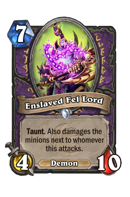 Enslaved Fel Lord Hearthstone kártya