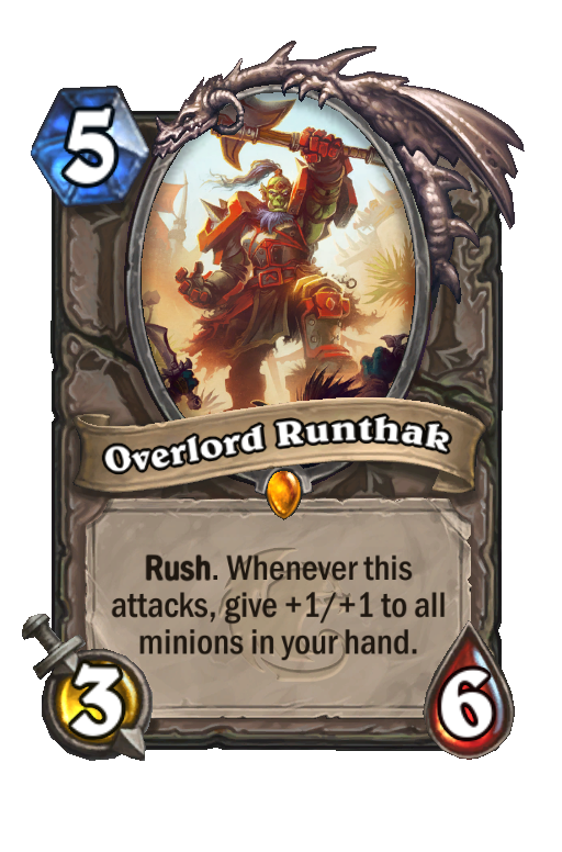 Overlord Runthak Hearthstone kártya