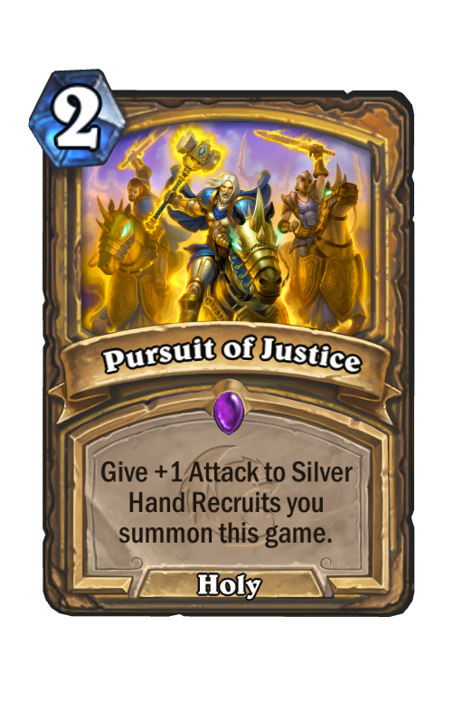 Pursuit of Justice Hearthstone kártya