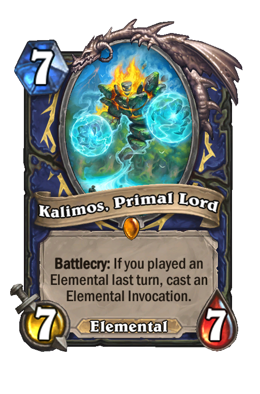 Kalimos, Primal Lord Hearthstone kártya