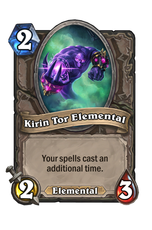 Kirin Tor Elemental Hearthstone kártya