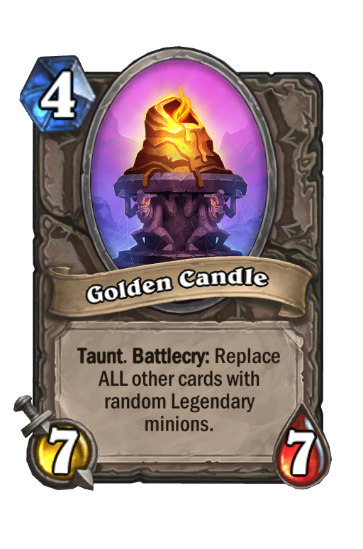 Golden Candle Hearthstone kártya