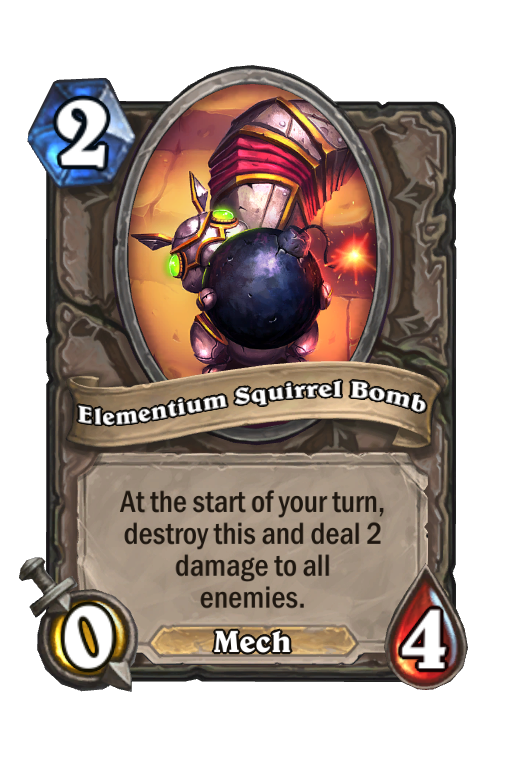 Elementium Squirrel Bomb Hearthstone kártya