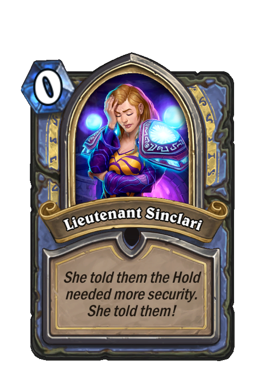Lieutenant Sinclari Hearthstone kártya