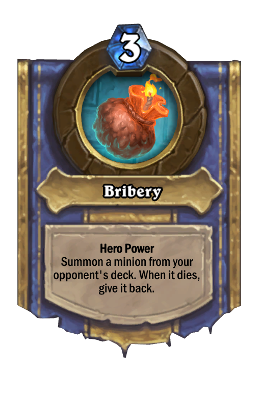 Bribery Hearthstone kártya