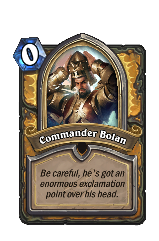 Commander Bolan Hearthstone kártya