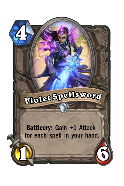 Violet Spellsword Hearthstone kártya