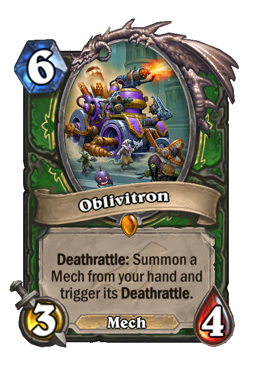 Oblivitron Hearthstone kártya