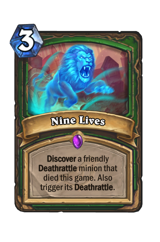 Nine Lives Hearthstone kártya