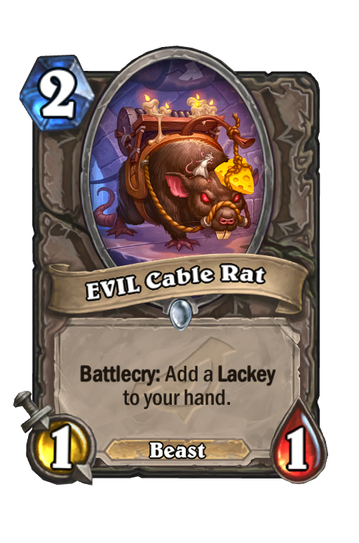 EVIL Cable Rat Hearthstone kártya
