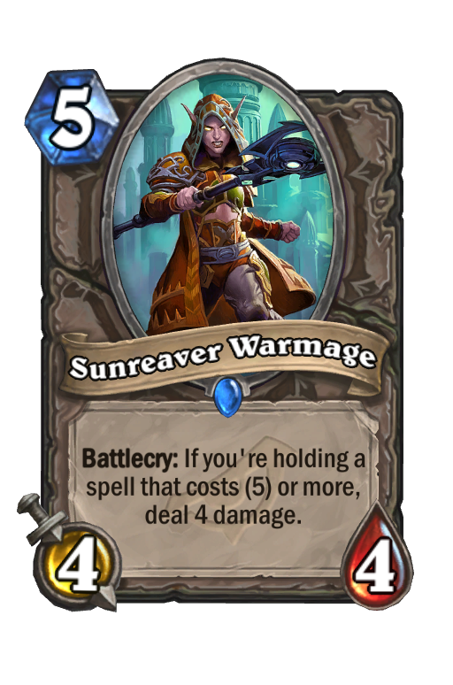 Sunreaver Warmage Hearthstone kártya