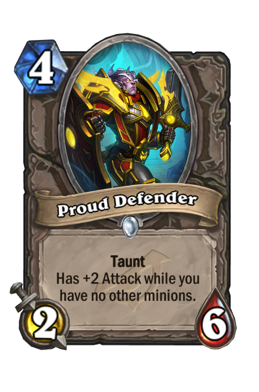 Proud Defender Hearthstone kártya