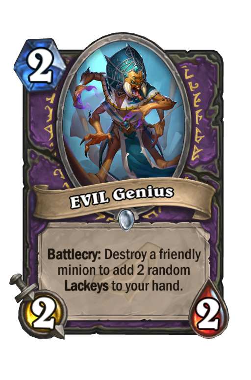 EVIL Genius Hearthstone kártya