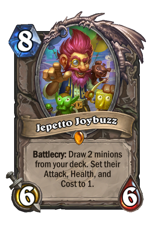 Jepetto Joybuzz Hearthstone kártya