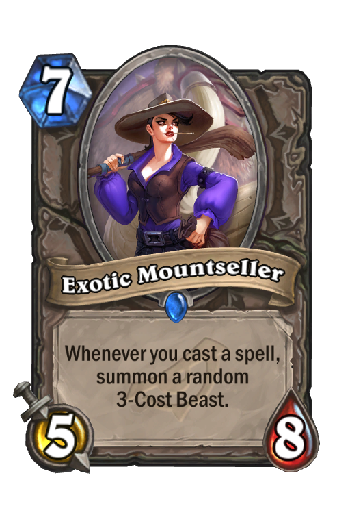 Exotic Mountseller Hearthstone kártya
